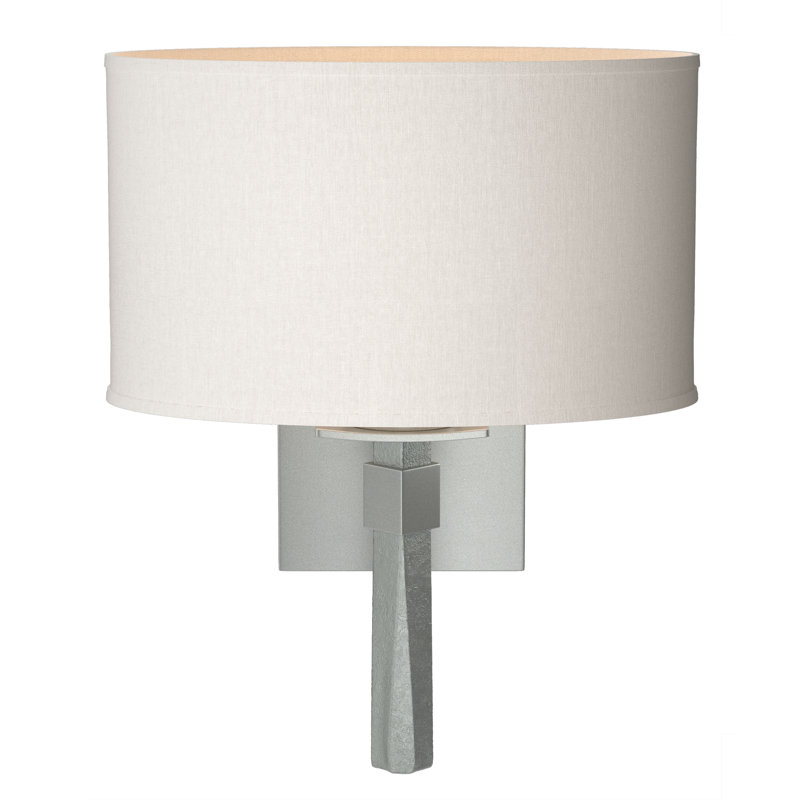 Beacon Hall Oval Drum Shade Sconce, Flax , Vintage Platinum