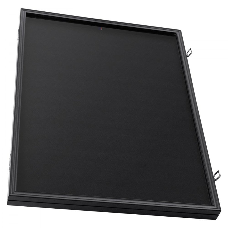 Jersey Display Frame Case, 23.3x31.2x1.5 in, Large Lockable Sport Jersey Shadow Box with 98% UV Protection PC Glass and Hangers, for Baseball Basketball Football Hockey Shirt and Uniform