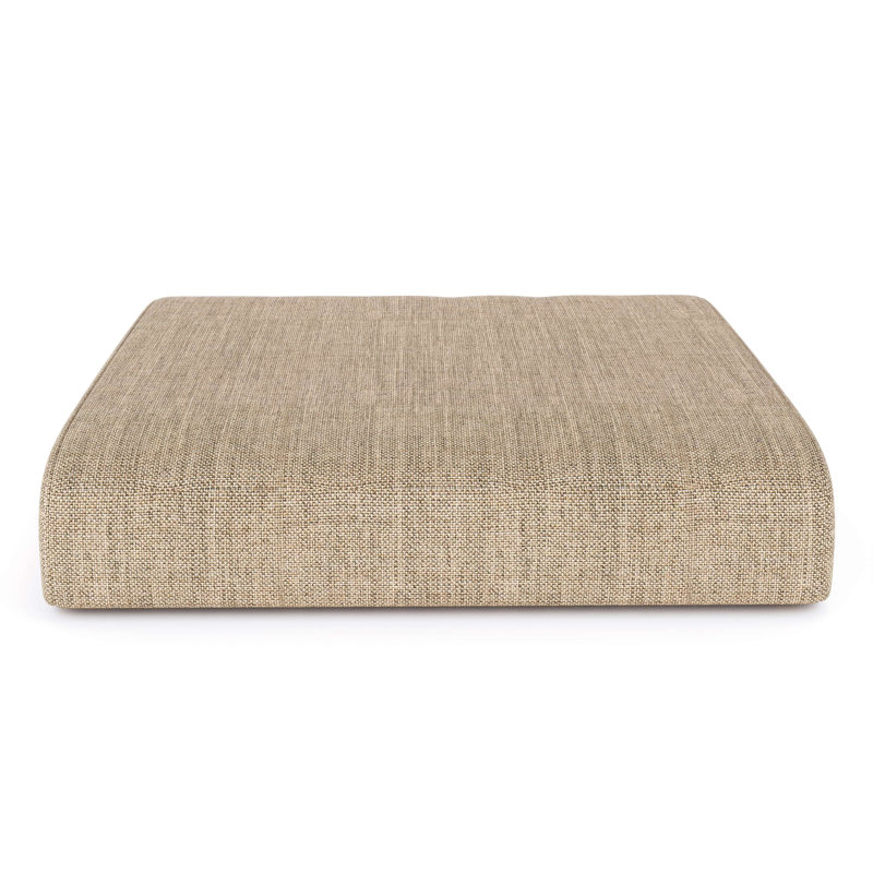 Sunbrella® Outdoor Ottoman Cushion, Cast Ash Sunbrella® Plainweave, 4" H x 22" W x 20" D
