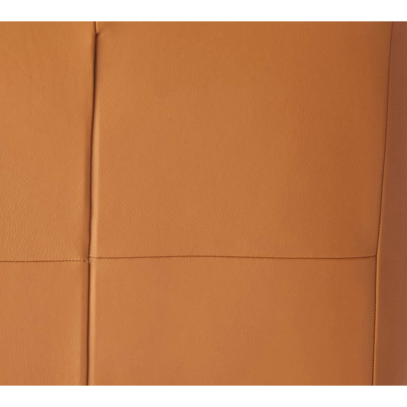 Fauteuil d'appoint en cuir fleur Zusa, Grès