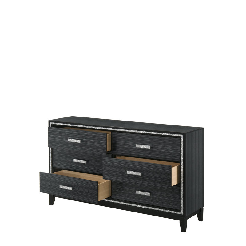 Jaxson 63'' W 6 - Drawer Dresser, Weathered Black