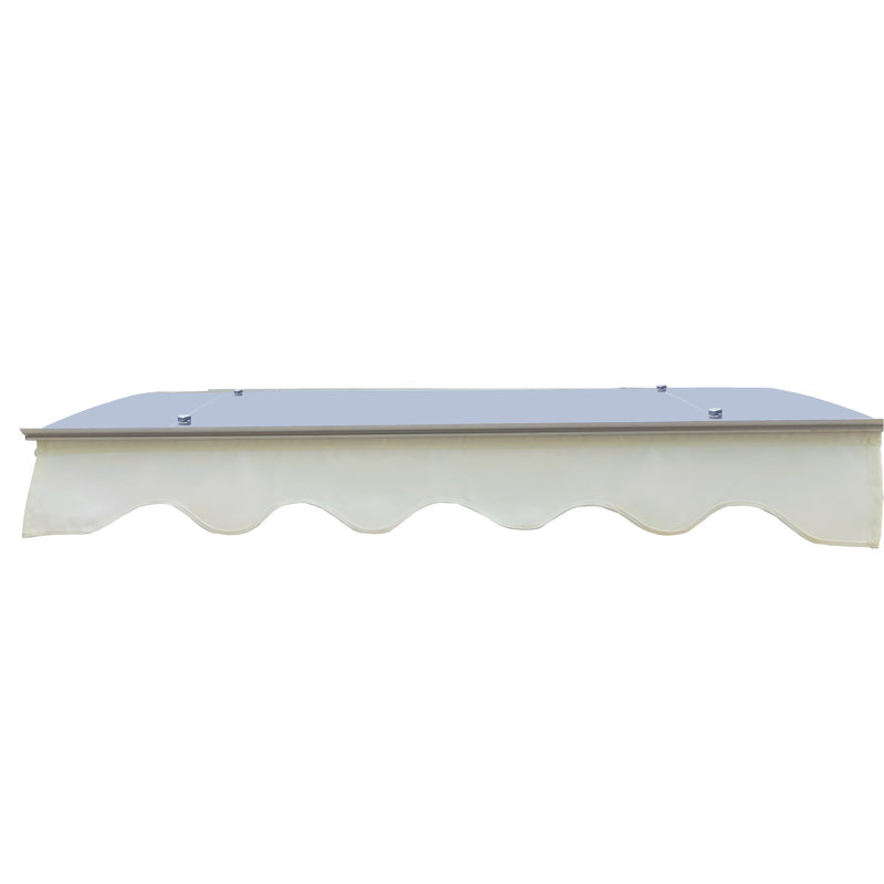 34" Deep Awning For Door Window - Polycarbonate & Aluminum Modern 47" Wide Brackets Garden