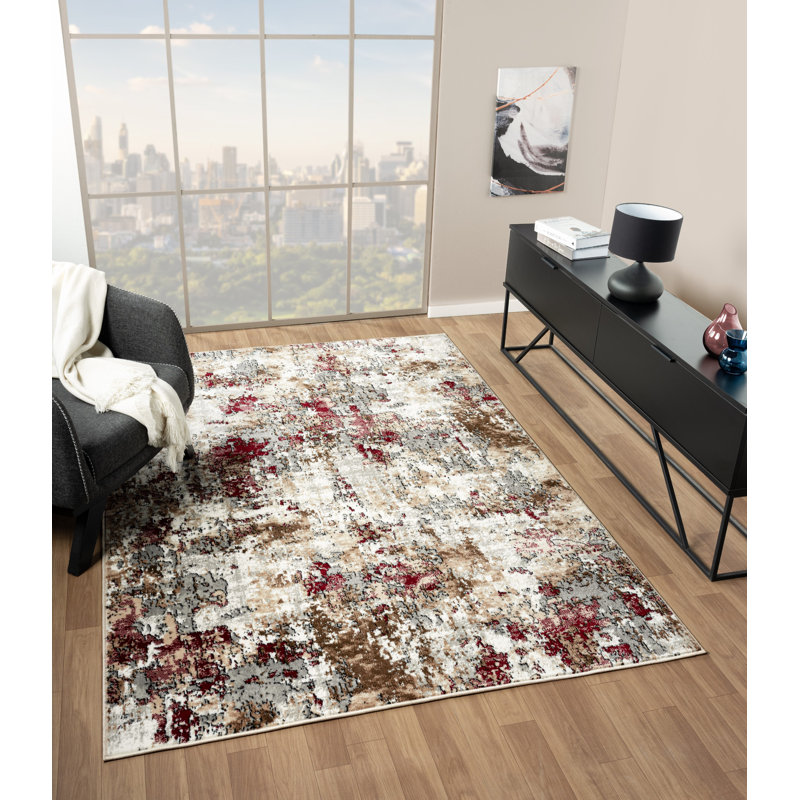 Tapis abstrait Anatola, Rectangle 5 pi 3 po x 7 pi 3 po