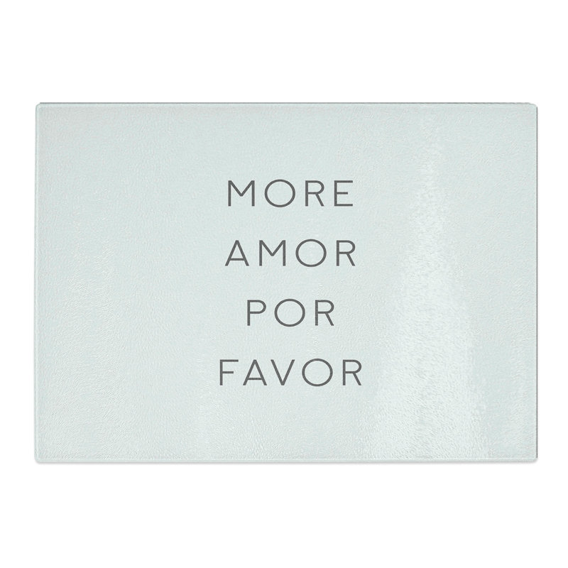 More Amor Por Favor Typography Chopping Board, 28.5cm W x 39cm L