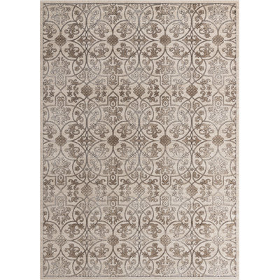 Tapis à motif floral Dathon