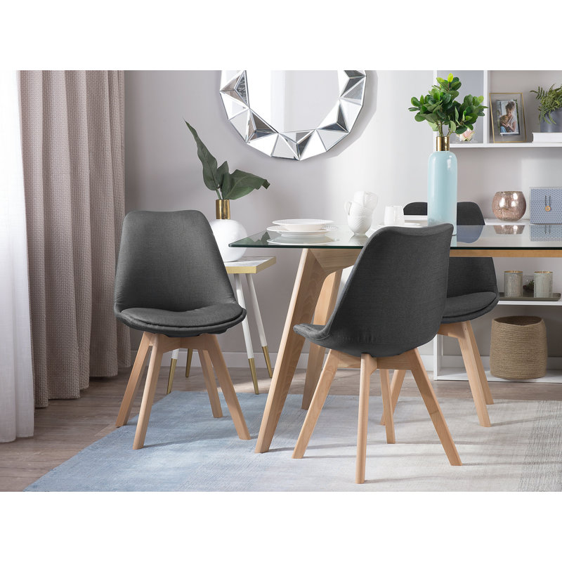 Otselic Upholstered Dining Chair, Dark Grey