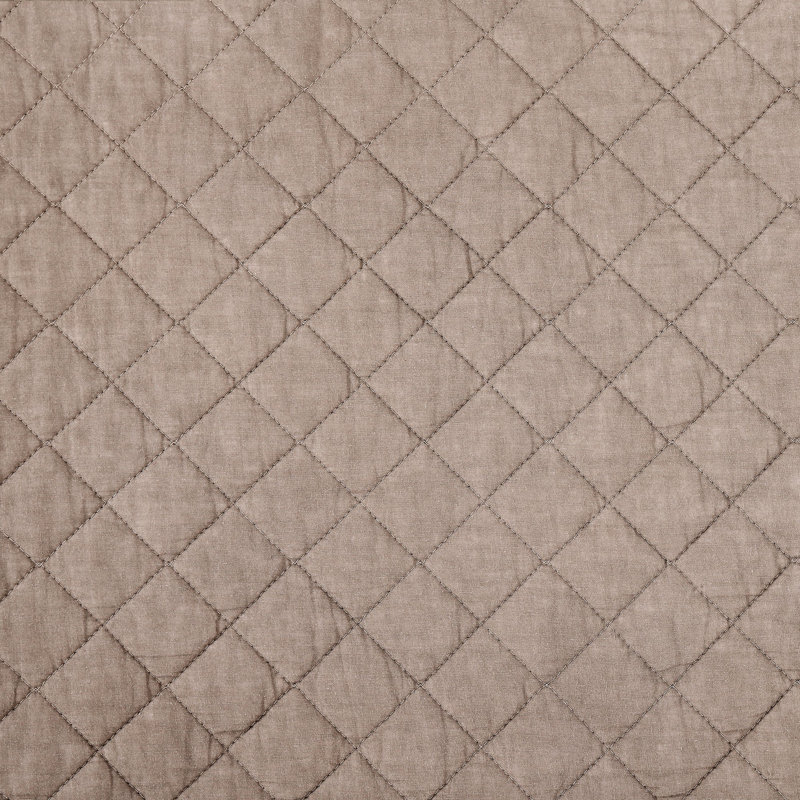 Mocha Twin Cotton Quilt Set with Standard Sham
