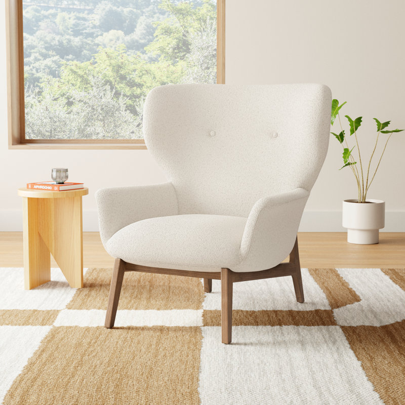 Elvie Upholstered Wingback Chair