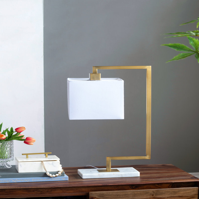 9X14.3X25.2" Metal Table Lamp
