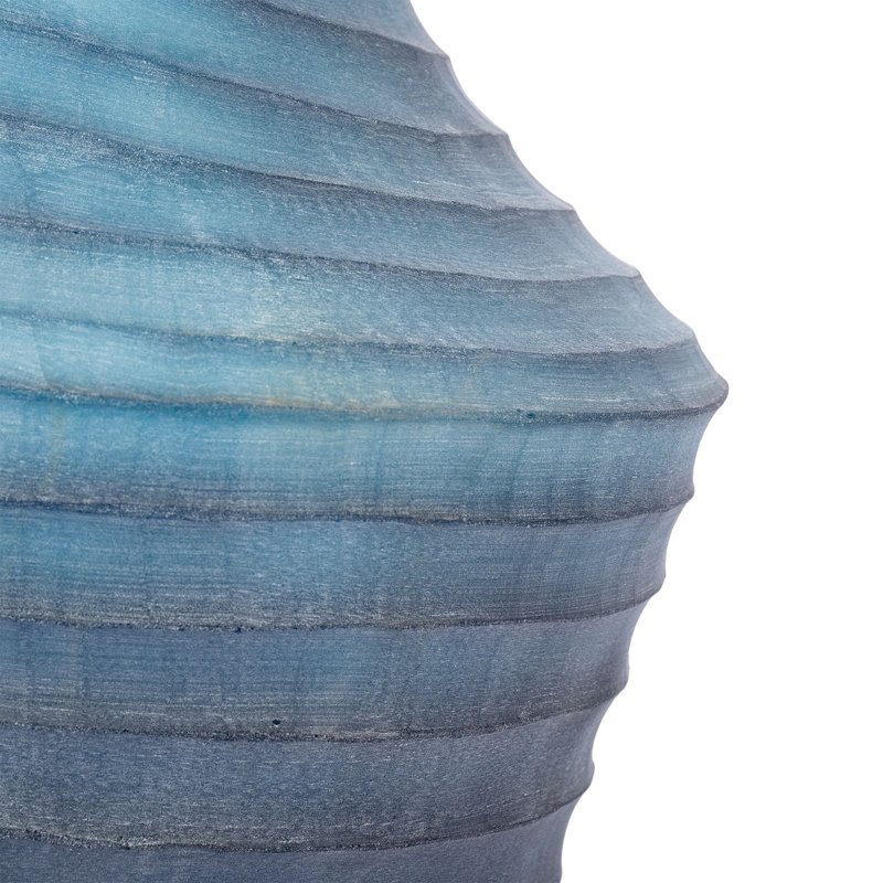 Amahle Handcrafted Table Vase, 21" H x 11" W x 11" D, Aegean Blue