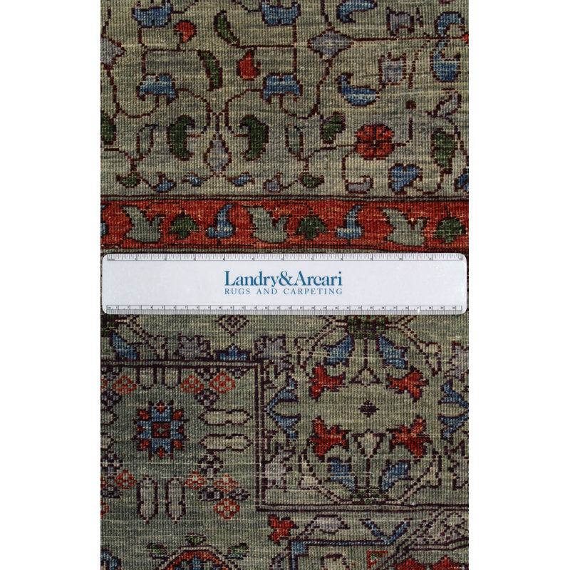 Tapis unique en laine et en coton tissé à la main de style nouvel âge 9 pi 1 po x 11 pi 8 po Mamluk
