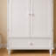 Buffet blanc avec porte en verre arqué blanc