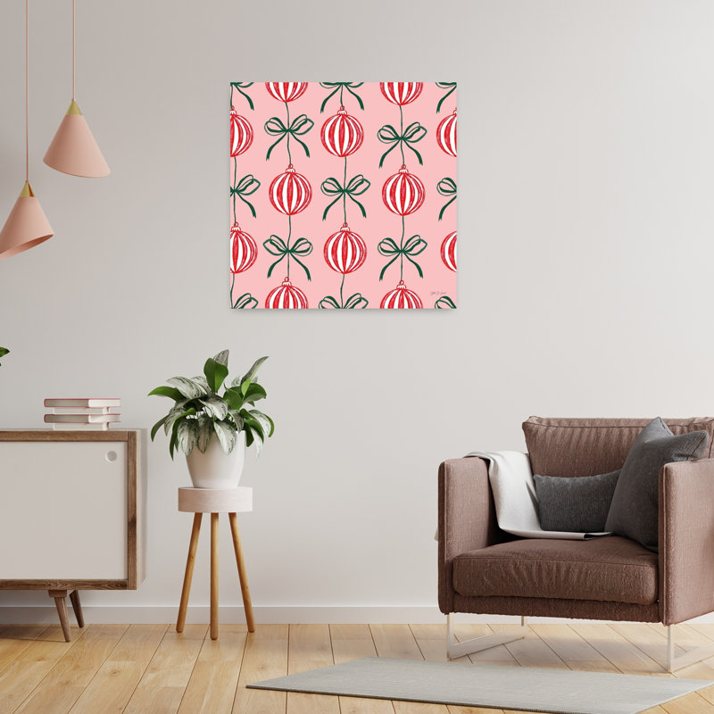 Art contemporain de Noël avec foyer et arcs contemporain, H 24 po x l 24 po
