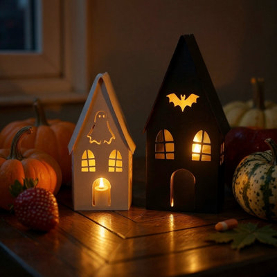 Mini lanternes d'Halloween fantôme et chauve-souris