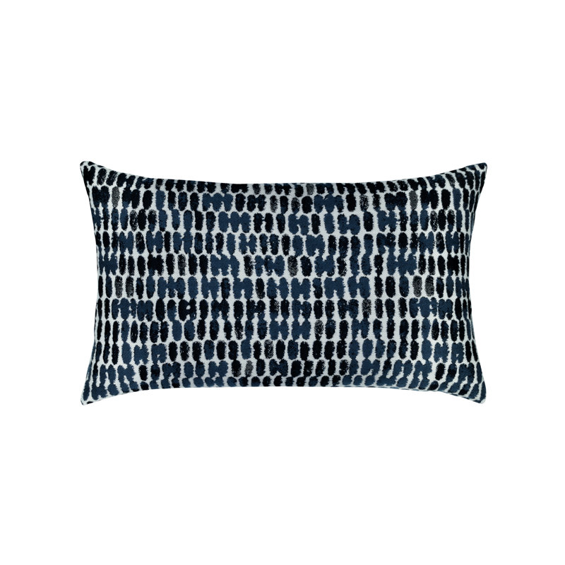 Thumbprint Outdoor Rectangular Pillow Cover & Insert, Indigo