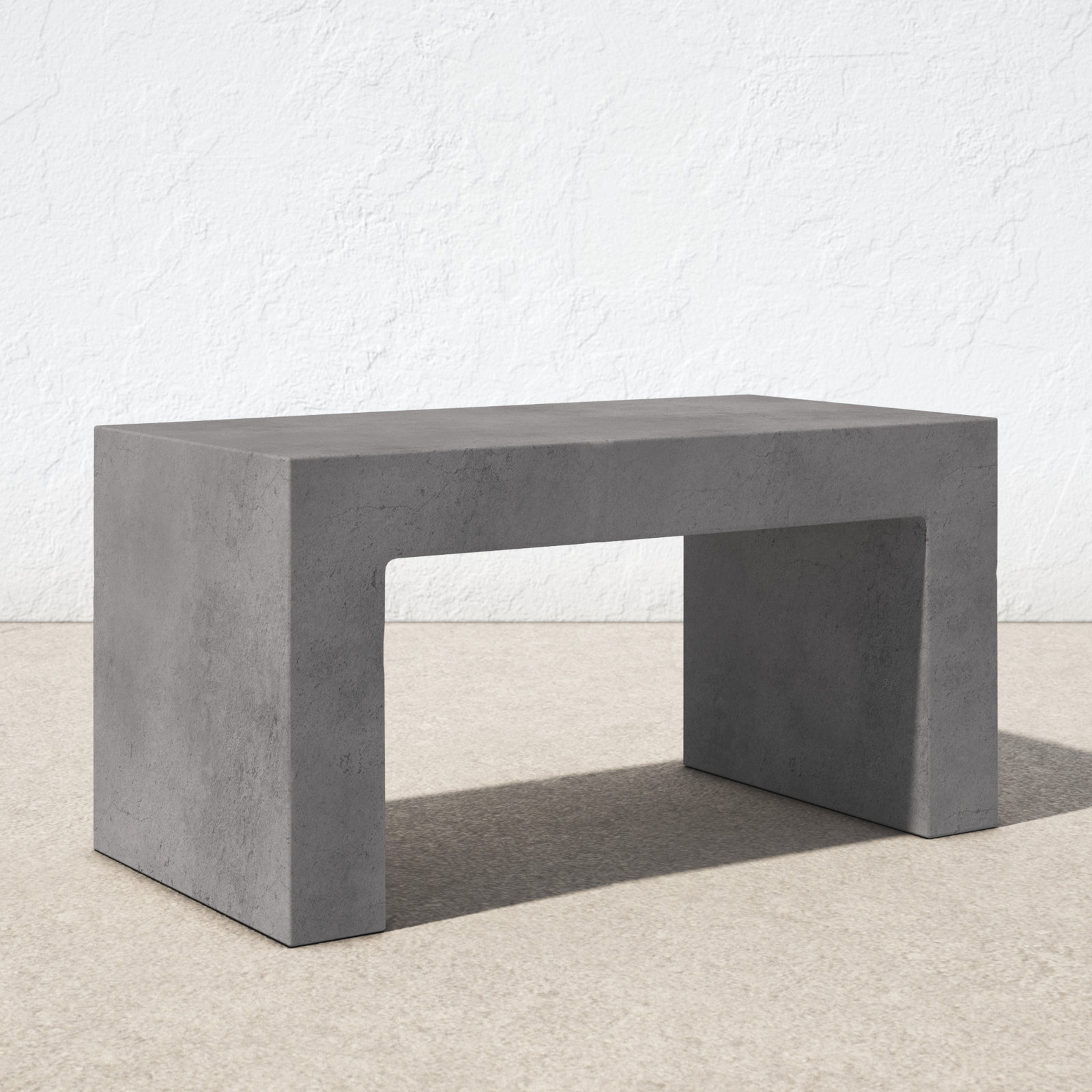 Lionel 35'' Concrete Outdoor Bench