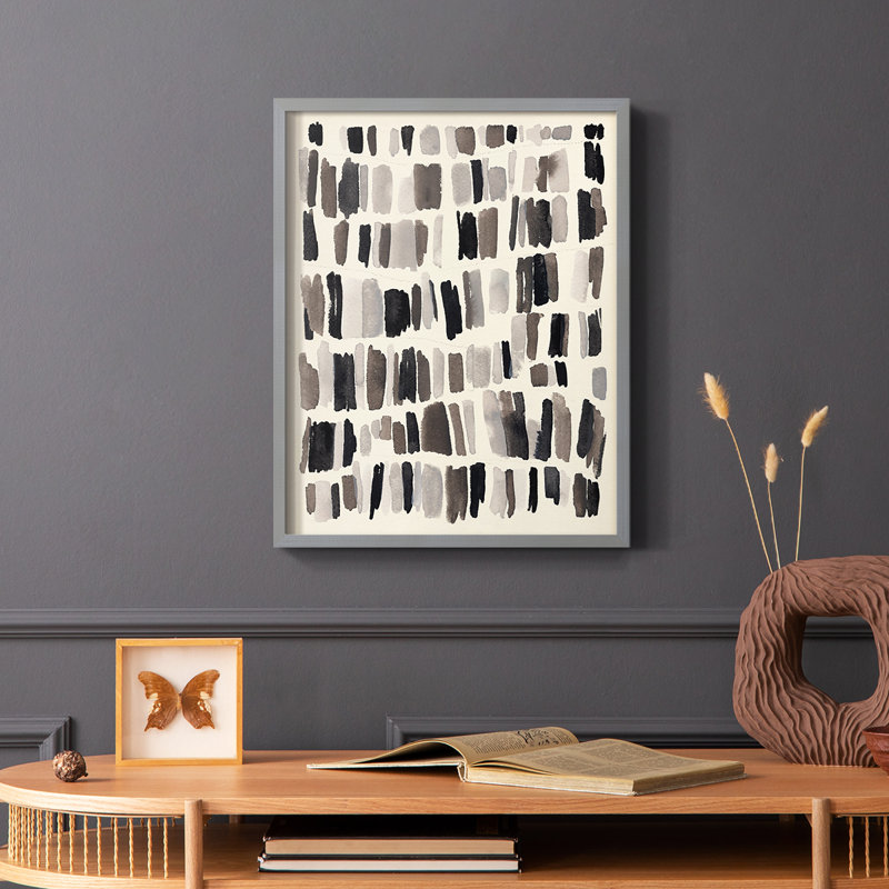 «Chalk and Flint II», reproduction encadrée - bois massif, Gris, H 10 po x l 8 po