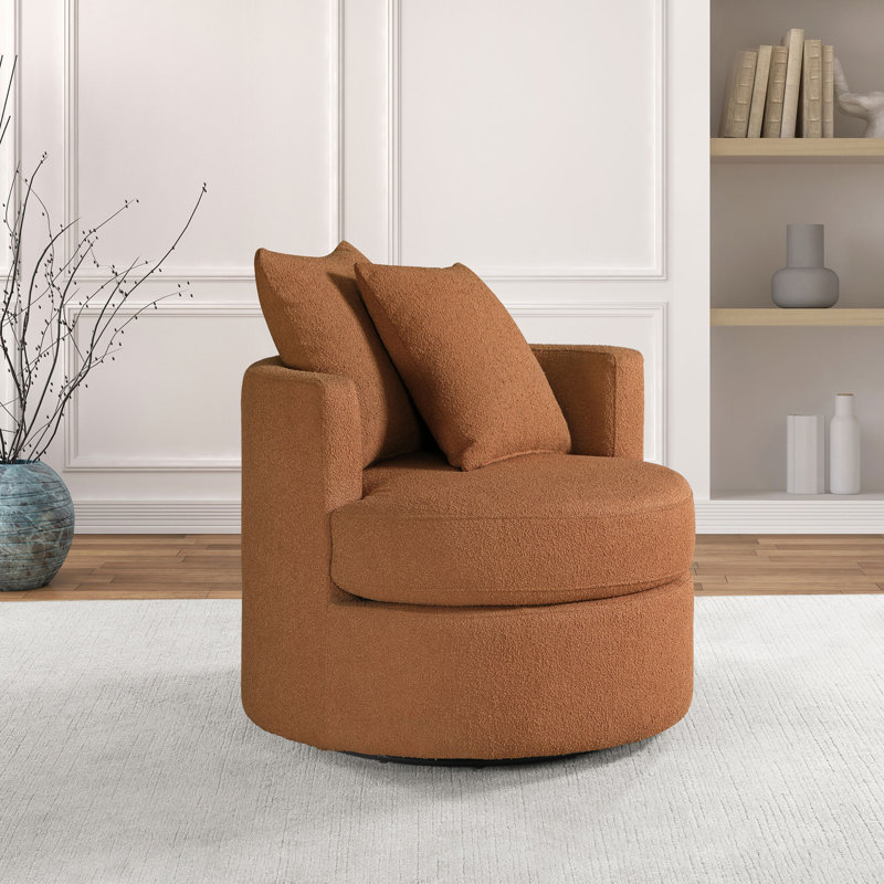 Fauteuil d'appoint Malwae, Tissu orange