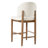 Kestrel 25.25'' Seat Height Modern Rubberwood Counter Stool with Upholstered Seat, Curved Back & Footrest-135743933