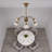 6-Light 29.5" Modern Linear Sputnik Chandelier