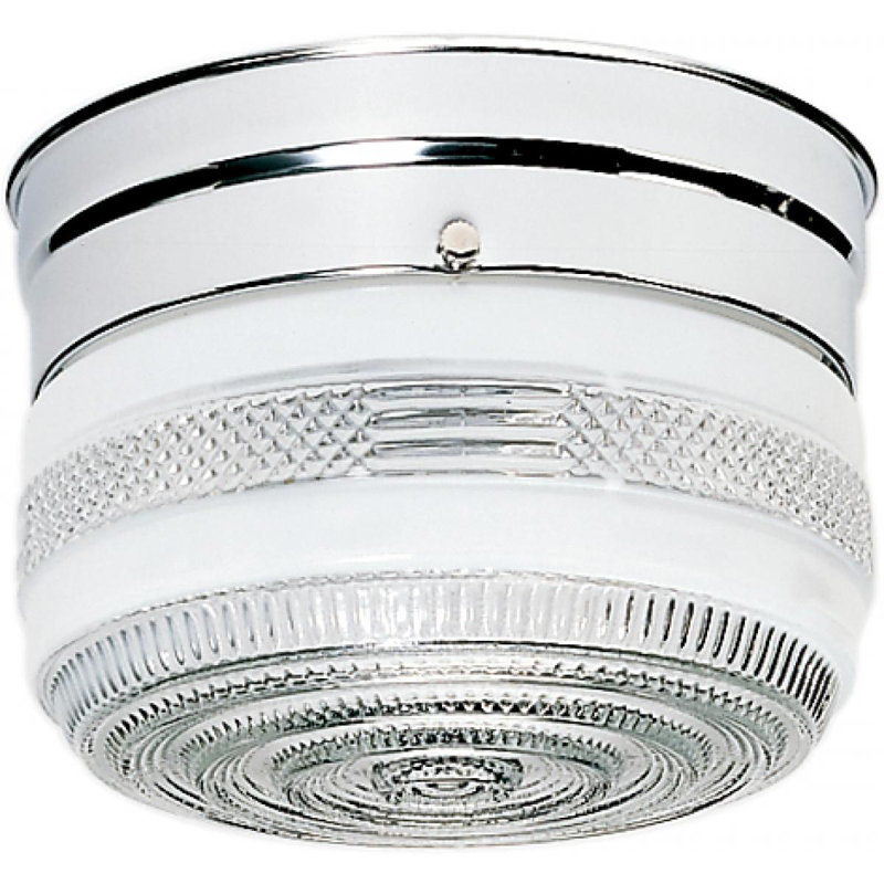 Plafonnier encastré cylindrique simple à 1 lumière de 6 po Chapin, Chrome poli
