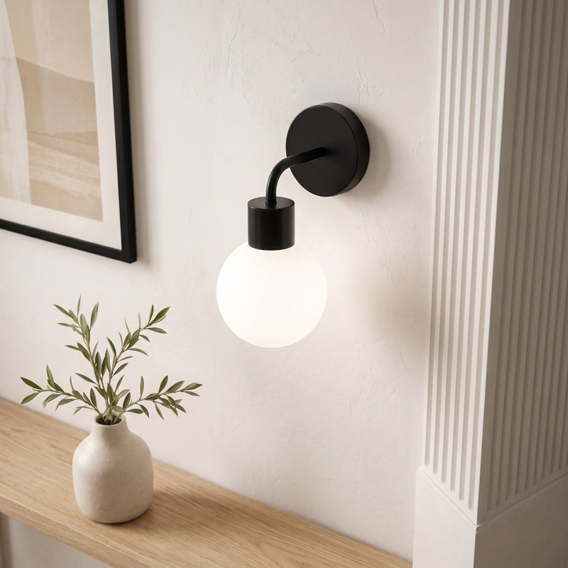 Applique murale sans outils, applique murale rechargeable, éclairage chaud noir mat Poplight, Noir mat