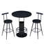 Ensemble de table de bar et tabouret 3 pièces 31,5 pouces Table de bar ronde avec deux tabourets-1701950990