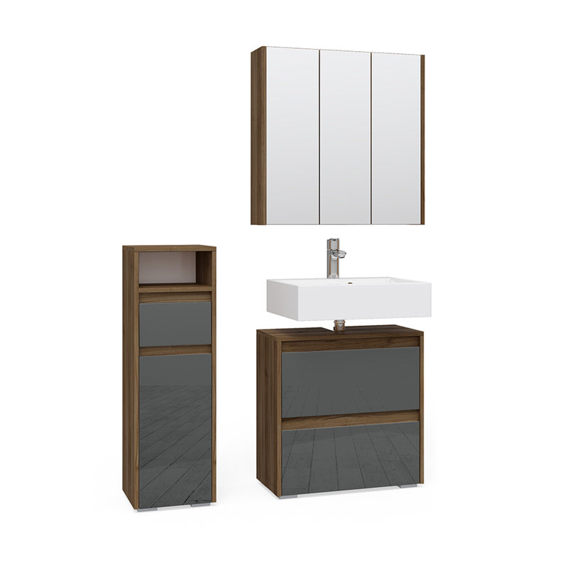 Bertolde 3 Piece Bathroom Furniture Suite
