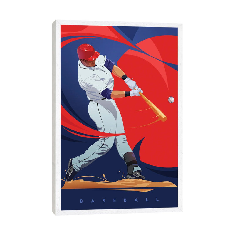 Baseball by Nikita Abakumov - Print on Canvas, 101.6 cm H x 66.04 cm W, White Floater Frame