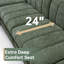 Canapé-lit modulaire en L Chenille-1650112557