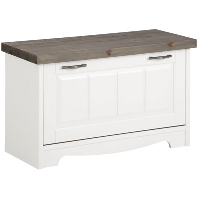 9 Pair Solid Wood Shoe Storage Bench