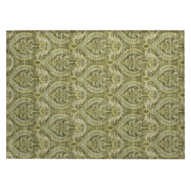 Floral Indoor / Outdoor Rug, Rectangle 1'8" x 2'6"