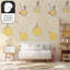 The Little Prince Wallpaper, Cream Planets Nursery Kids