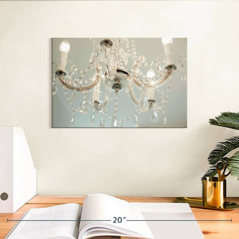 Kerner Luxury White Chandelier, 8" H x 12" W