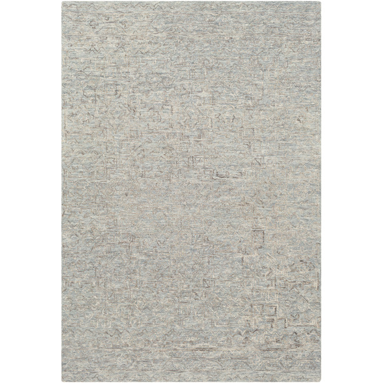 Kiser Handmade Tufted Wool Gray/Silver Area Rug