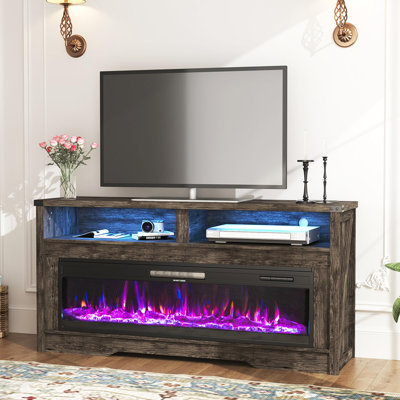 Console multimédia 59,8 po avec foyer