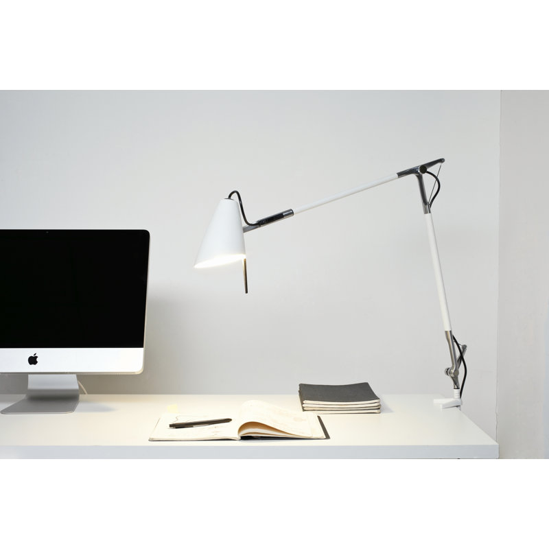 Lampe de bureau 24,8 po Gundelinda, Blanc