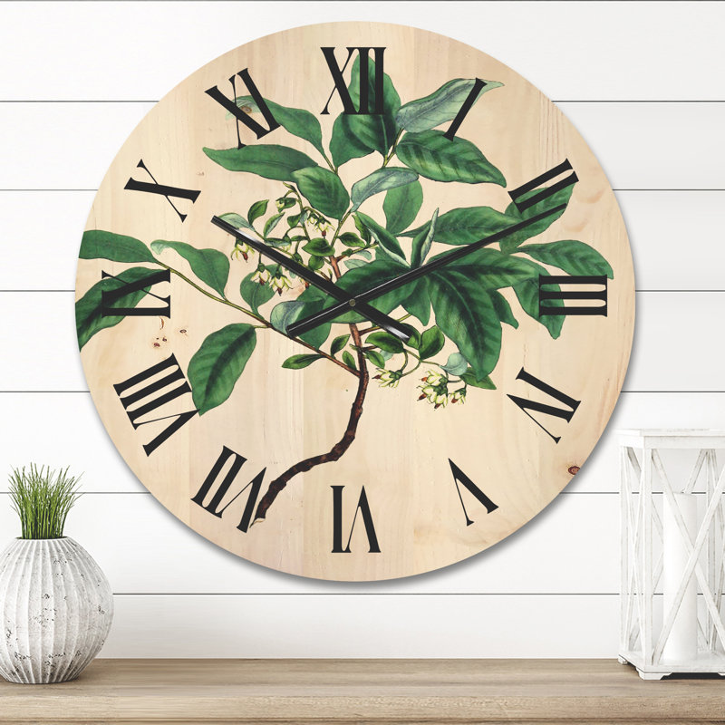 Horloge murale Leaves Plants IV, Moyenne