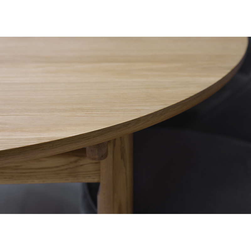 Table basse Mid-Century moderne ovale, naturel