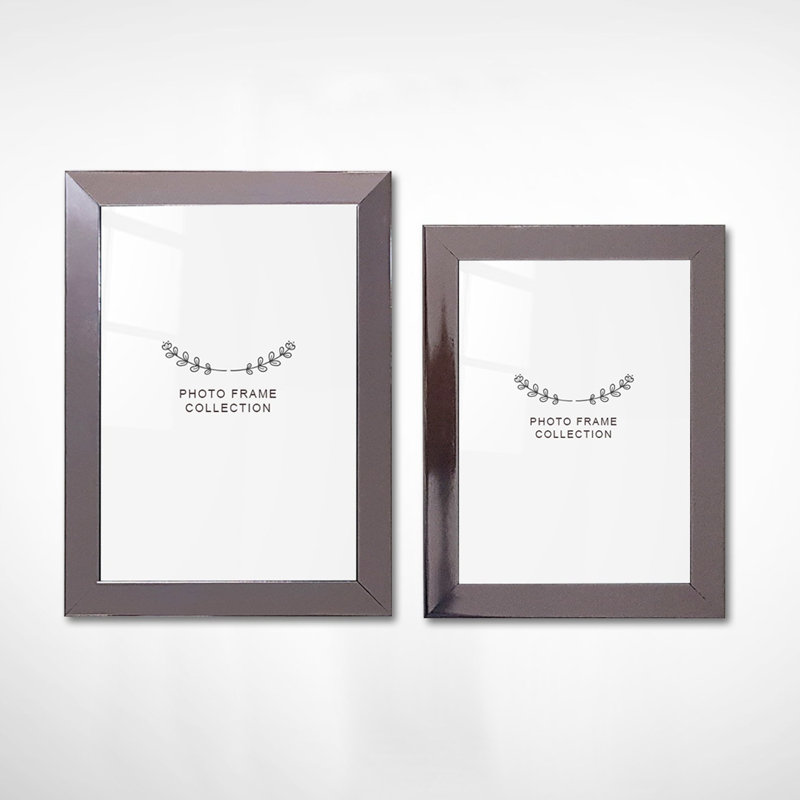Ensemble de 2 cadres photo Chiu Elegant Silver | Tailles: 5,1 po x 7,1 po et 5,9 po x 8,3 po | 100% plastique, largeur du cadre: 0,8 po | Présentoir élégant pour la maison ou le bureau, parfait pour les souvenirs préférés