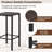 47" W All Weather Outdoor Tiki Bar Set with Palapa Top 3 Piece Wicker Bar Height Patio Set Includes 2 Stools Storage Shelves and Wine Glass Rack