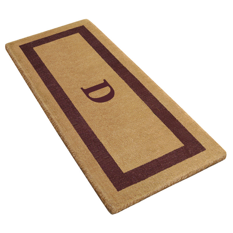 Tapis de porte antidérapant pour l'extérieur, Brun, L 22 po x L 36 po, D