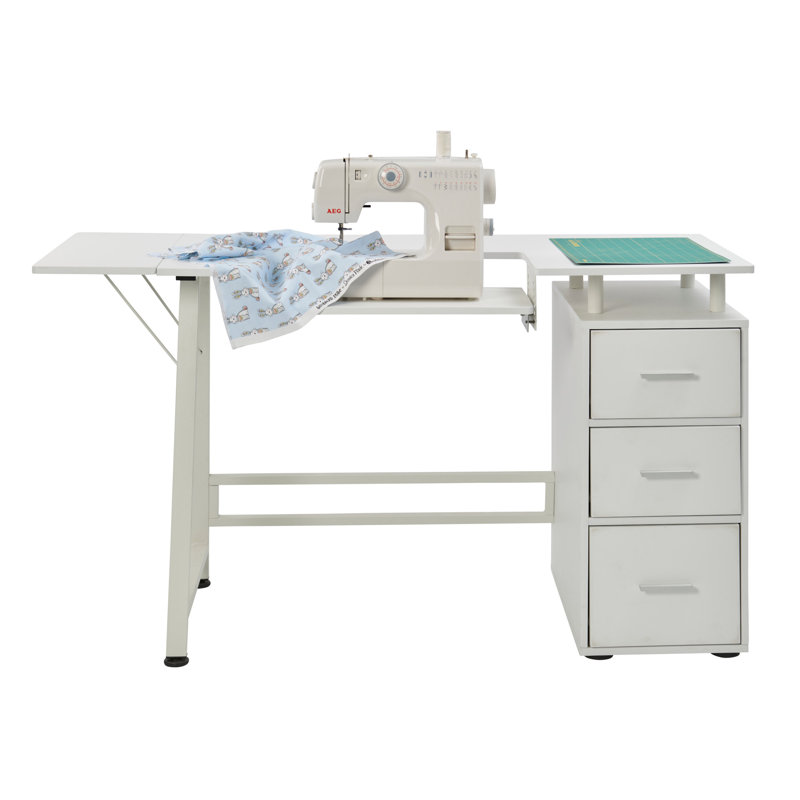 Leiknir 145cm x 60cm Sewing Table with Sewing Machine Platform