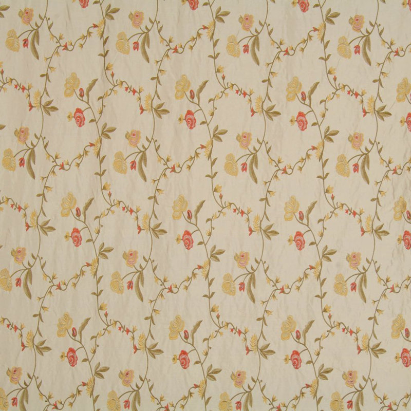 Tissu de feuillage floral Allure, Brun clair