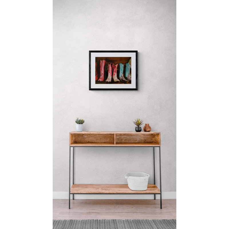 Custom Handmade Boots Print by Beth Sheridan, Black Framed Paper, 16" H x 20" W