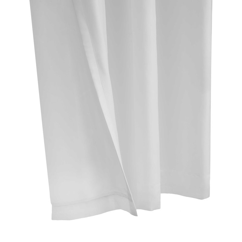 White Polyester Light-Filtering Grommet Window Panel for Kids