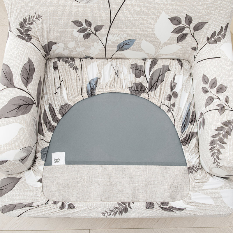 Housse extensible 2 pièces pour chaises d'appoint - Housse de coussin séparée, protecteur de canapé facile à installer avec tissu en soie laiteuse
