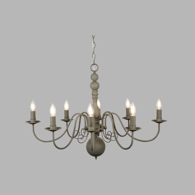 Asher 8 - Light Candle Style Chandelier