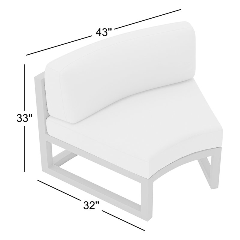 Avion Outdoor Lounge Chair, Spectrum Indigo Sunbrella®, Black