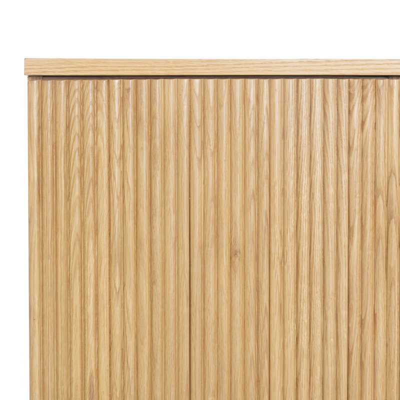 Kristy Fluted Wood Desk